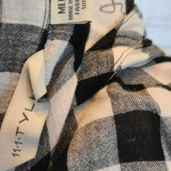 Flannel Buffalo Plaid Button Down Top -M - Picture 2 of 3